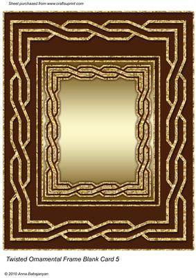 Twisted Ornamental Frame Blank Card 5