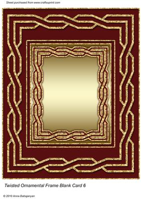 Twisted Ornamental Frame Blank Card 6