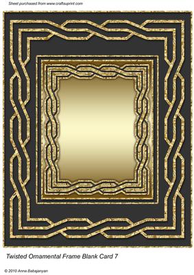 Twisted Ornamental Frame Blank Card 7