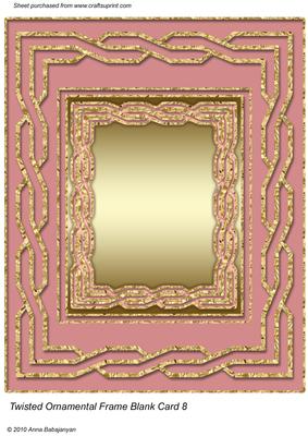 Twisted Ornamental Frame Blank Card 8