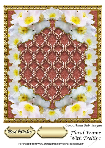 Floral Frame With Trellis 1