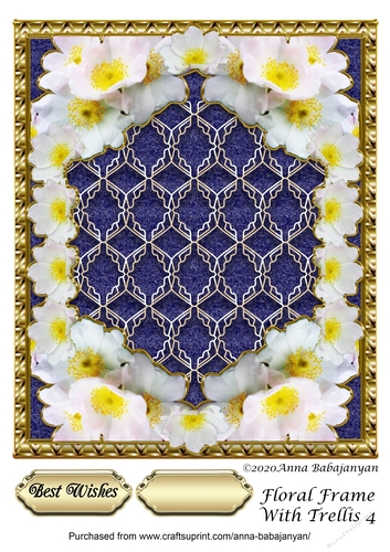 Floral Frame With Trellis 4