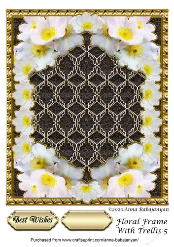 Floral Frame With Trellis 5