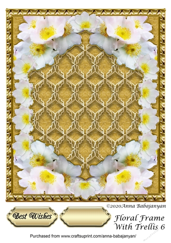 Floral Frame With Trellis 6