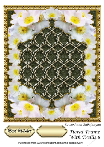 Floral Frame With Trellis 8