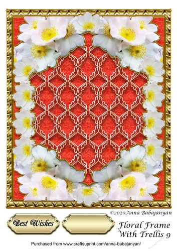 Floral Frame With Trellis 9