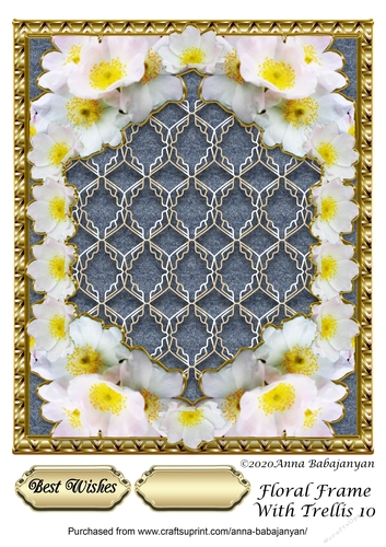 Floral Frame With Trellis 10