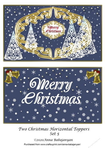 Two Christmas Horizontal Toppers Set 5