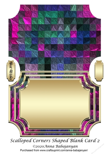 Scalloped Corners Shaped Blank Card 2