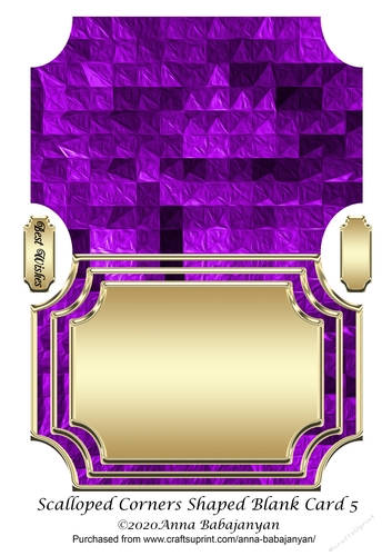 Scalloped Corners Shaped Blank Card 5