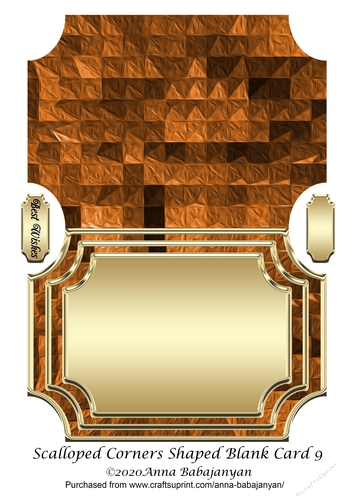 Scalloped Corners Shaped Blank Card 9