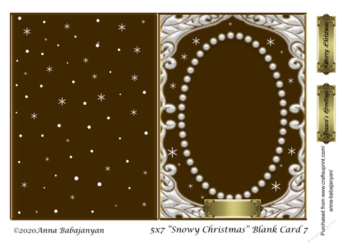 5x7 Snowy Christmas Blank Card 7