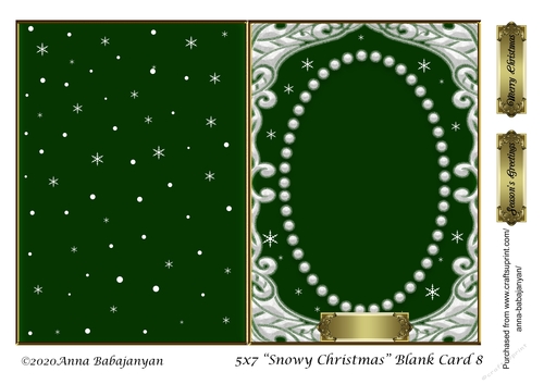 5x7 Snowy Christmas Blank Card 8