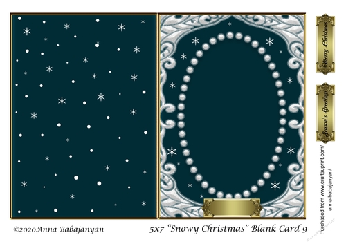 5x7 Snowy Christmas Blank Card 9