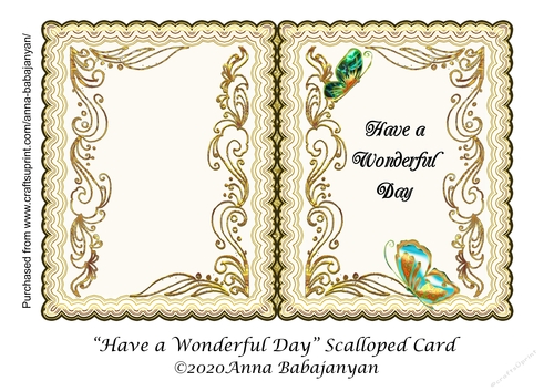 Have a Wonderful Day Scalloped Card