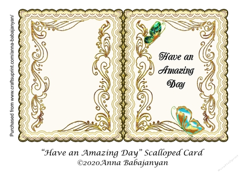 Have an Amazing Day Scalloped Card