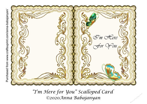 Im Here for You Scalloped Card