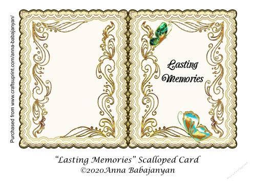 Lasting Memories Scalloped Card