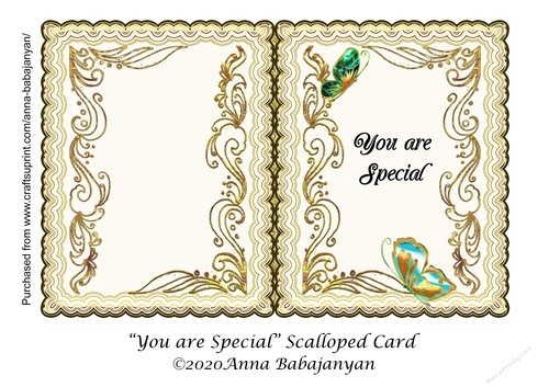 You are Special Scalloped Card