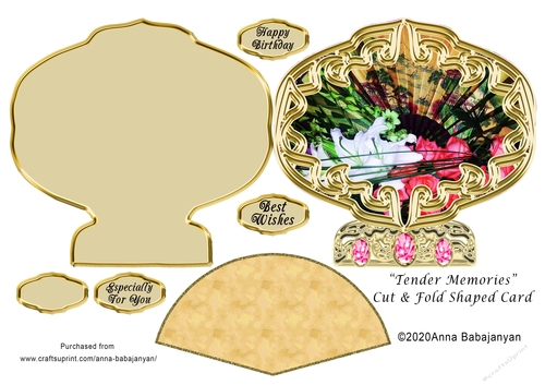 Tender Memories Cut & Fold Shaped Card
