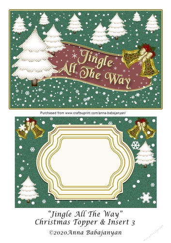 Jingle All The Way Christmas Topper & Insert 3