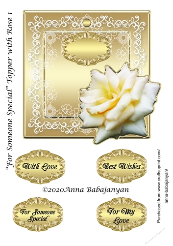 For Someone Special Topper with Rose 1