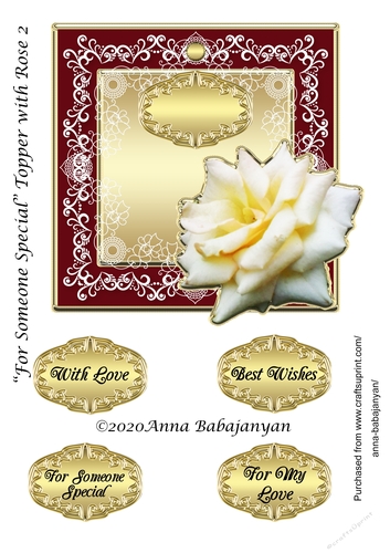 For Someone Special Topper with Rose 2