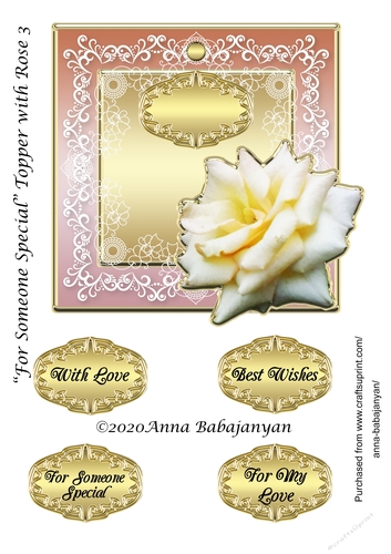 For Someone Special Topper with Rose 3