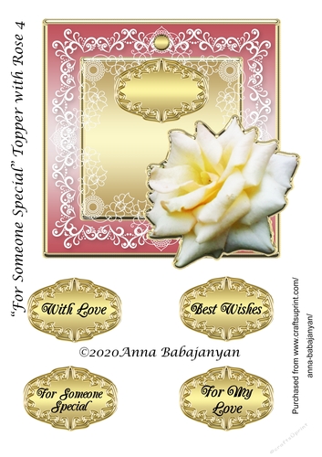 For Someone Special Topper with Rose 4