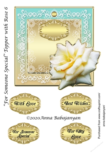 For Someone Special Topper with Rose 6