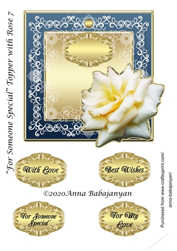For Someone Special Topper with Rose 7