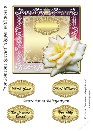 For Someone Special Topper with Rose 8