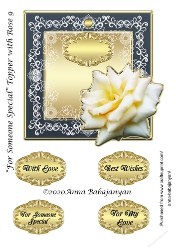 For Someone Special Topper with Rose 9