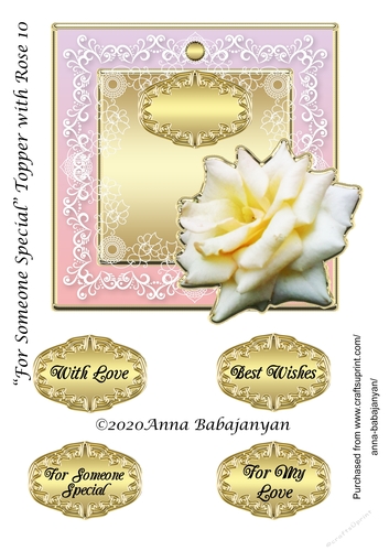 For Someone Special Topper with Rose 10