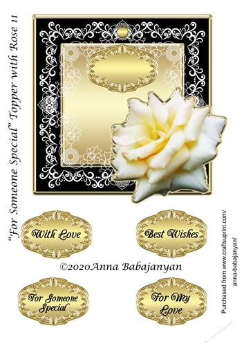 For Someone Special Topper with Rose 11