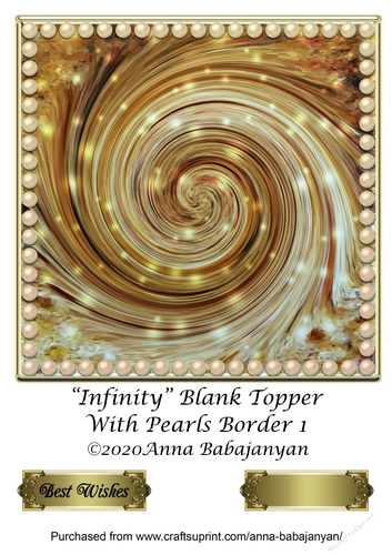 Infinity Blank Topper With Pearls Border 1