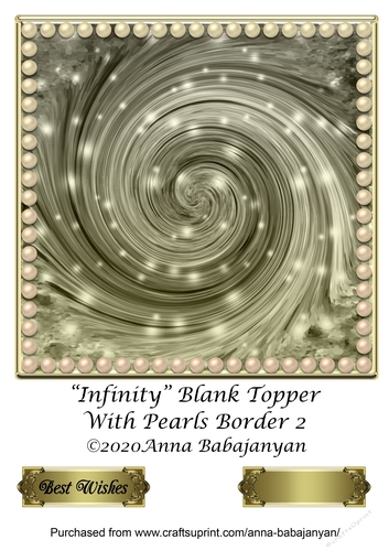 Infinity Blank Topper With Pearls Border 2