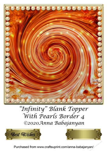 Infinity Blank Topper With Pearls Border 4