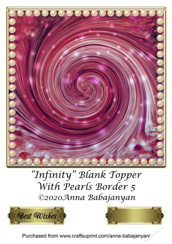 Infinity Blank Topper With Pearls Border 5