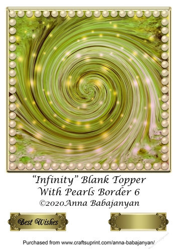 Infinity Blank Topper With Pearls Border 6