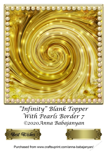 Infinity Blank Topper With Pearls Border 7