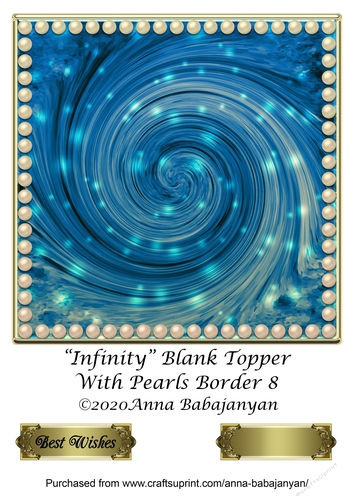 Infinity Blank Topper With Pearls Border 8