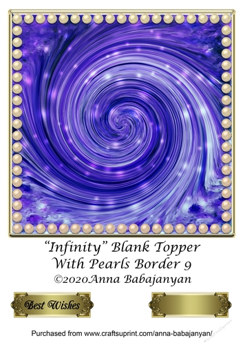 Infinity Blank Topper With Pearls Border 9