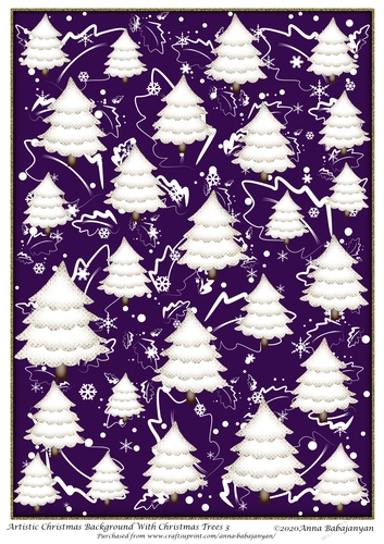 Artistic Christmas Background With Christmas Trees 3