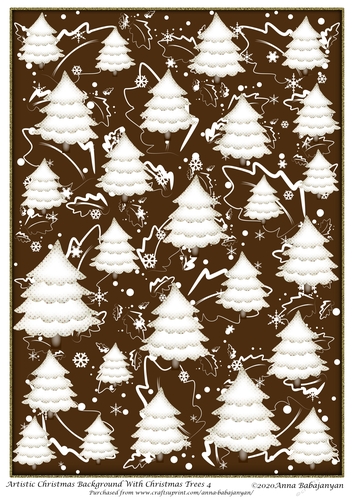 Artistic Christmas Background With Christmas Trees 4
