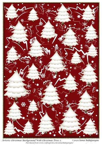 Artistic Christmas Background With Christmas Trees 5