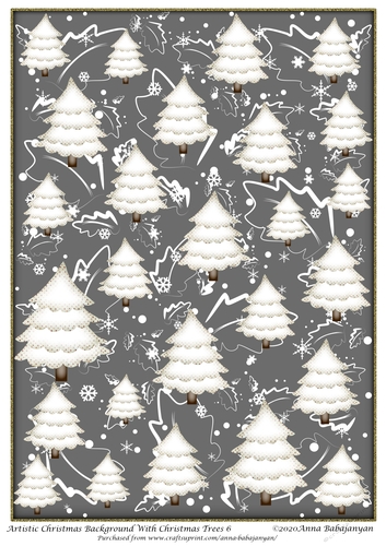 Artistic Christmas Background With Christmas Trees 6
