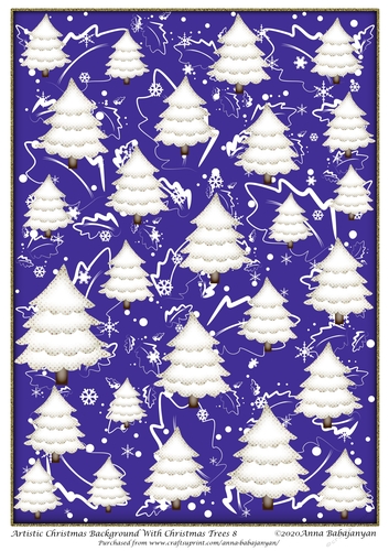 Artistic Christmas Background With Christmas Trees 8