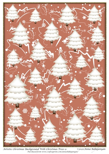 Artistic Christmas Background With Christmas Trees 9