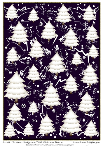 Artistic Christmas Background With Christmas Trees 10